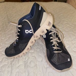 Dark navy on cloud running shoes